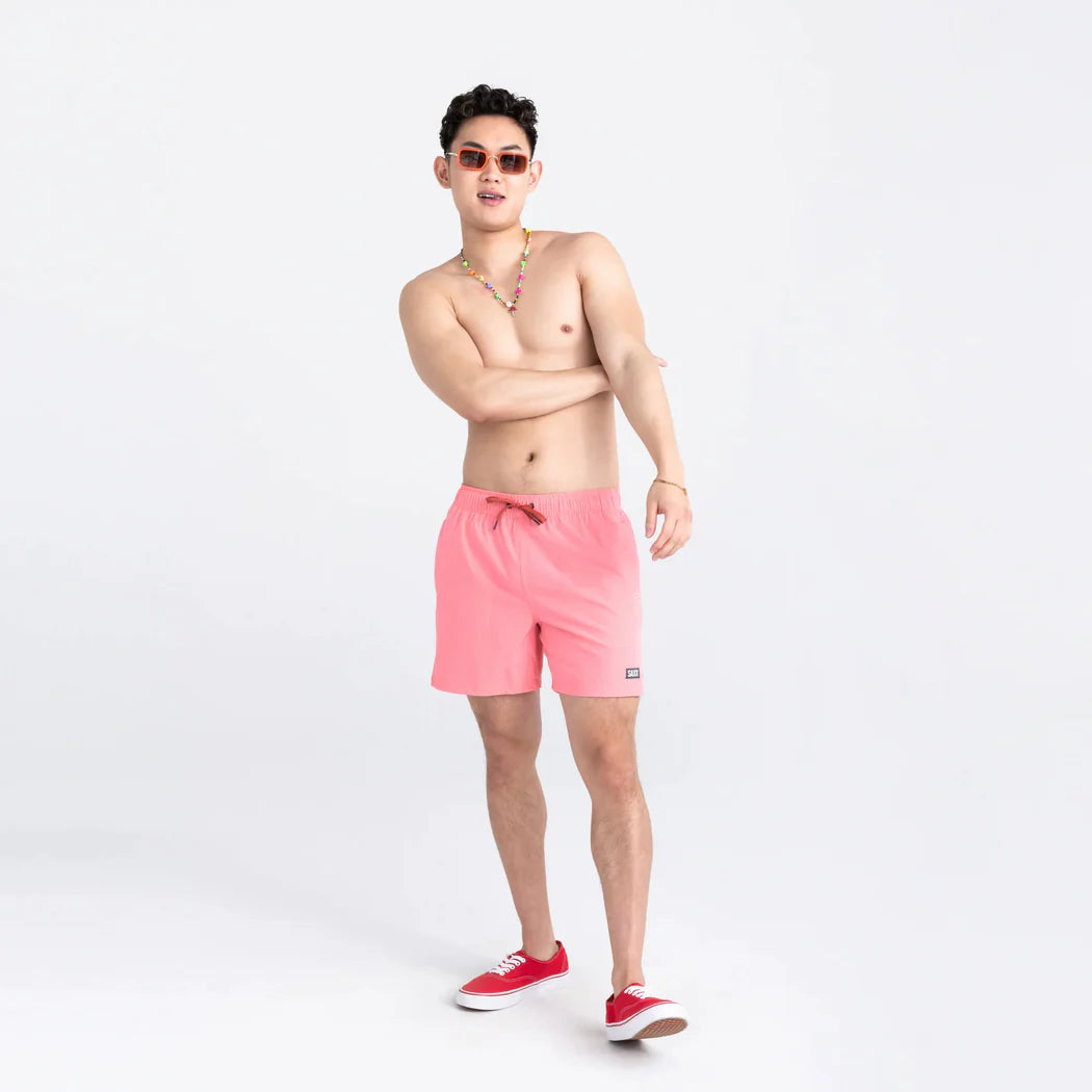 Maillot de bain Saxx Oh Buoy 2in1 VOLLEY 5" Flamingo