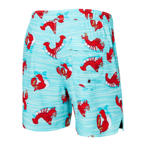 Maillot de bain Saxx Oh Buoy 2in1 VOLLEY 5" LOBSTER LOUNGER- AQUA