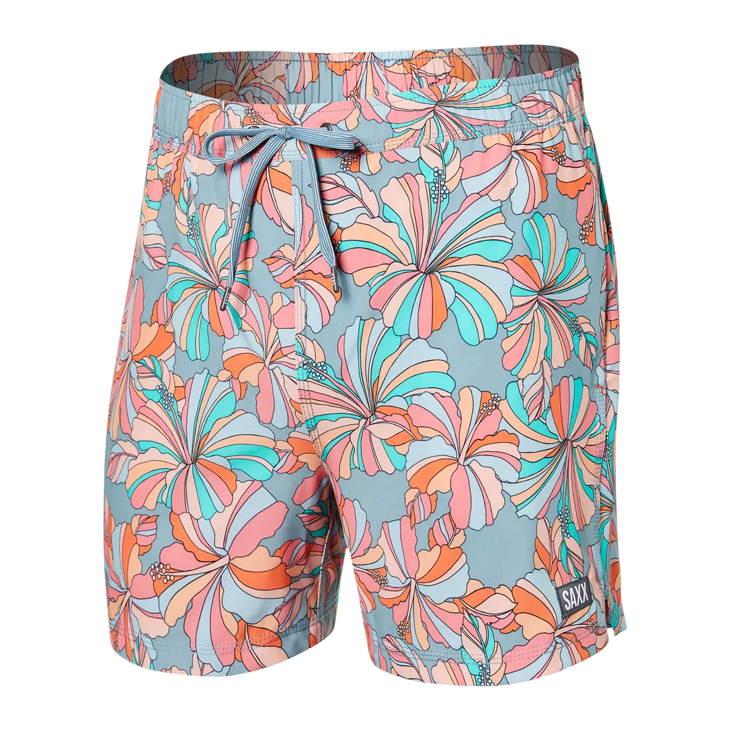 Saxx - Oh Buoy 2in1 Volley 5" Swimsuit : Flower Pop- Multi