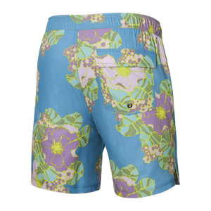 Maillot de bain Saxx Oh Buoy STRETCH VOLLEY 7"  Big Bloom- Washed Blue