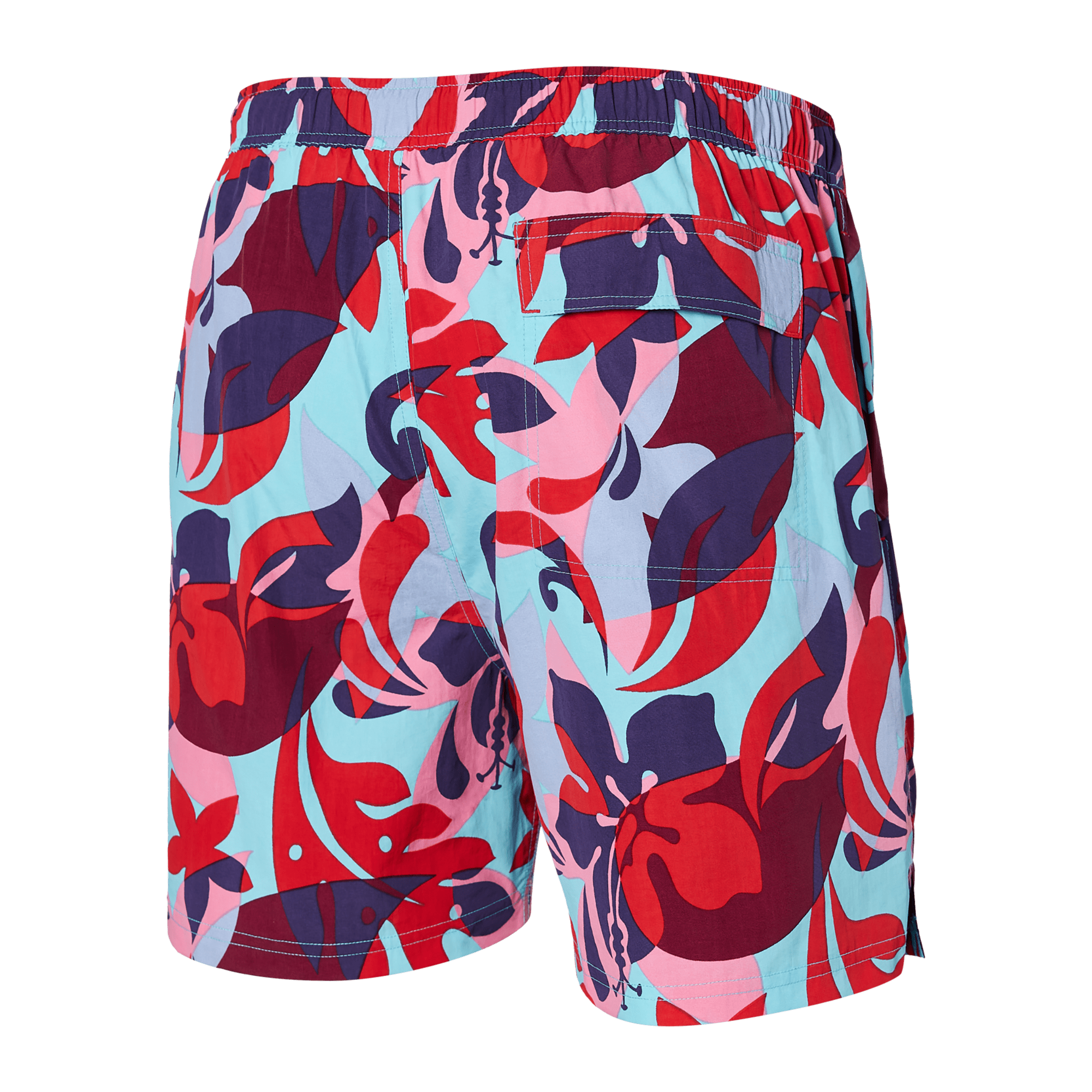 Maillot de bain Saxx GO COASTAL VOLLEY 2-EN-1 5'' TROPICAL LENS- RED MULTI