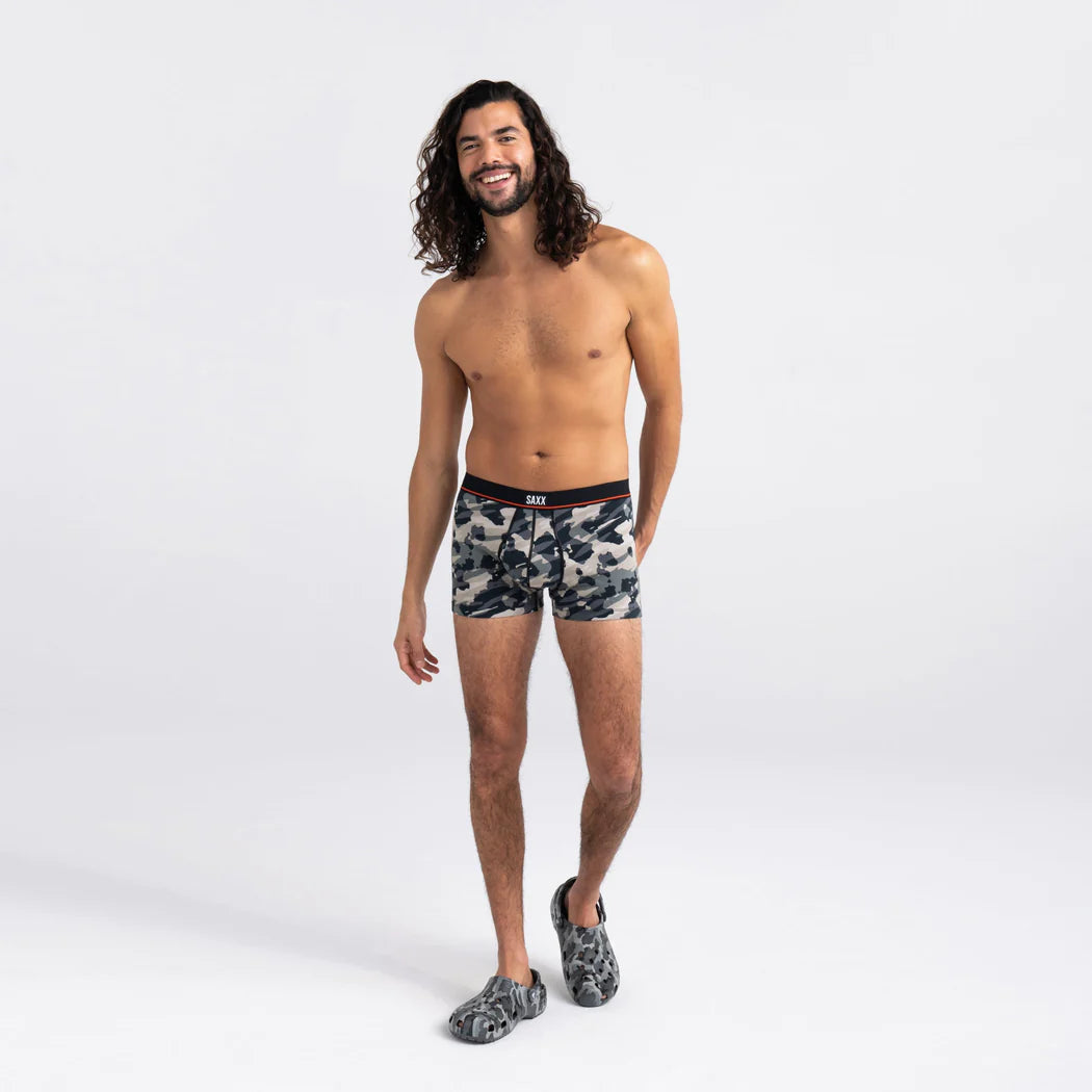 Saxx - Non-Stop Stretch Cotton Trunk : Pop Grunge Camo-Graphite