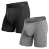Pack of 2 Essentials boxers BLACK/HEATHER GRAY