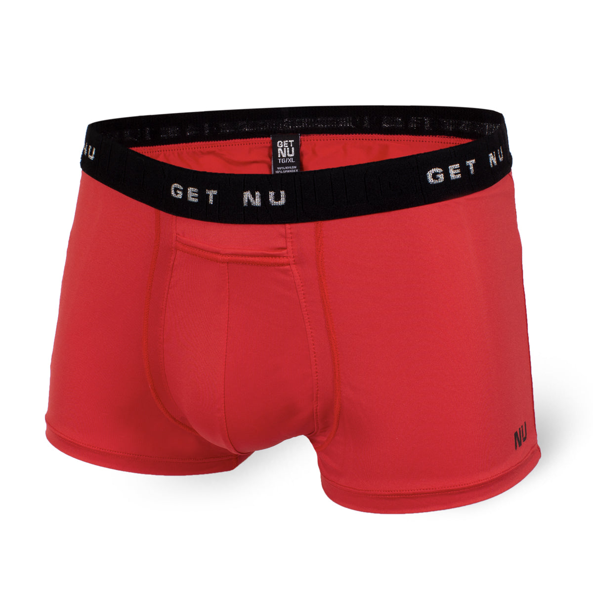 Boxer Nu microfibre rouge