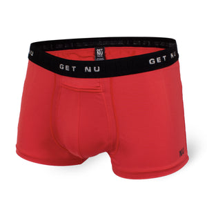 Boxer Nu microfibre rouge