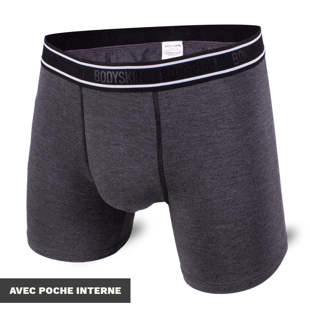 Boxer Bodyskin Superpocket charcoal and white