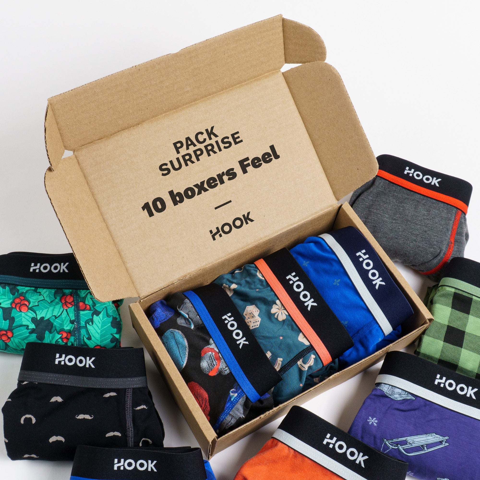 Boxer Feel : pack de 10 boxers