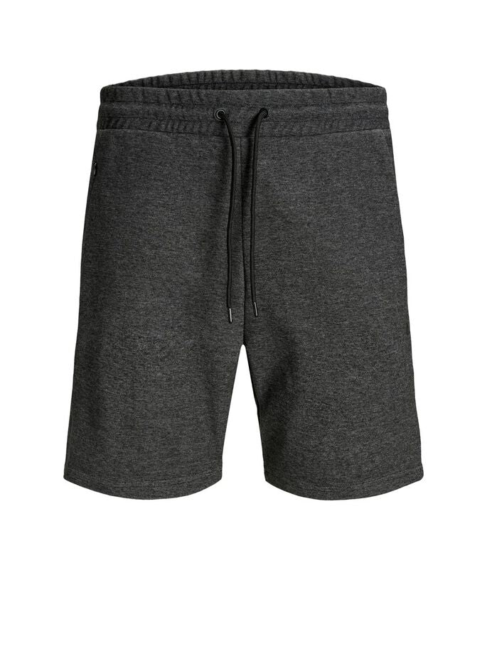 Jack & Jones - Hoodie Shorts : Clean Dark Grey Melange