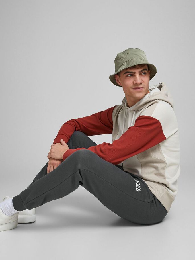 Pantalon de coton ouaté Jack & Jones Gordon Newsoft Asphalt