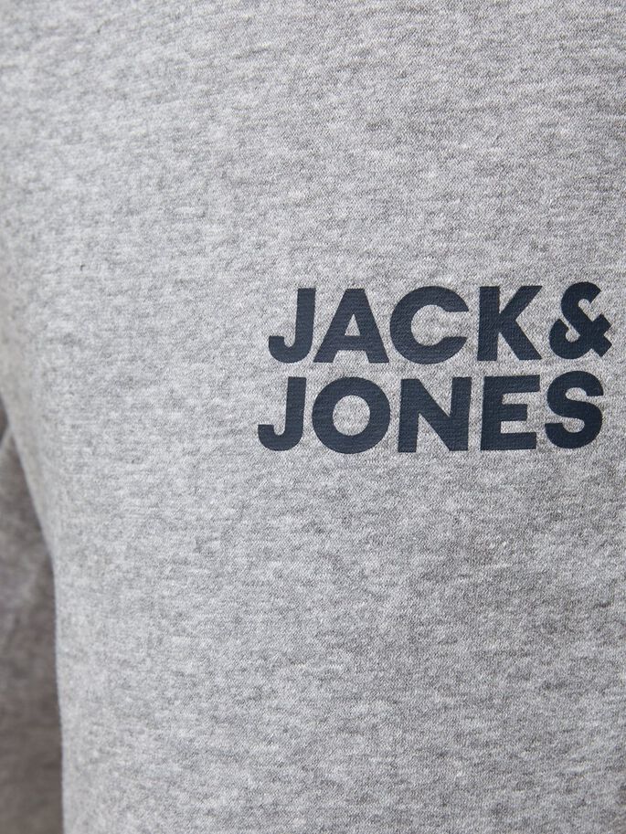 Pantalon de coton ouaté Jack & Jones Gordon Newsoft light grey melange
