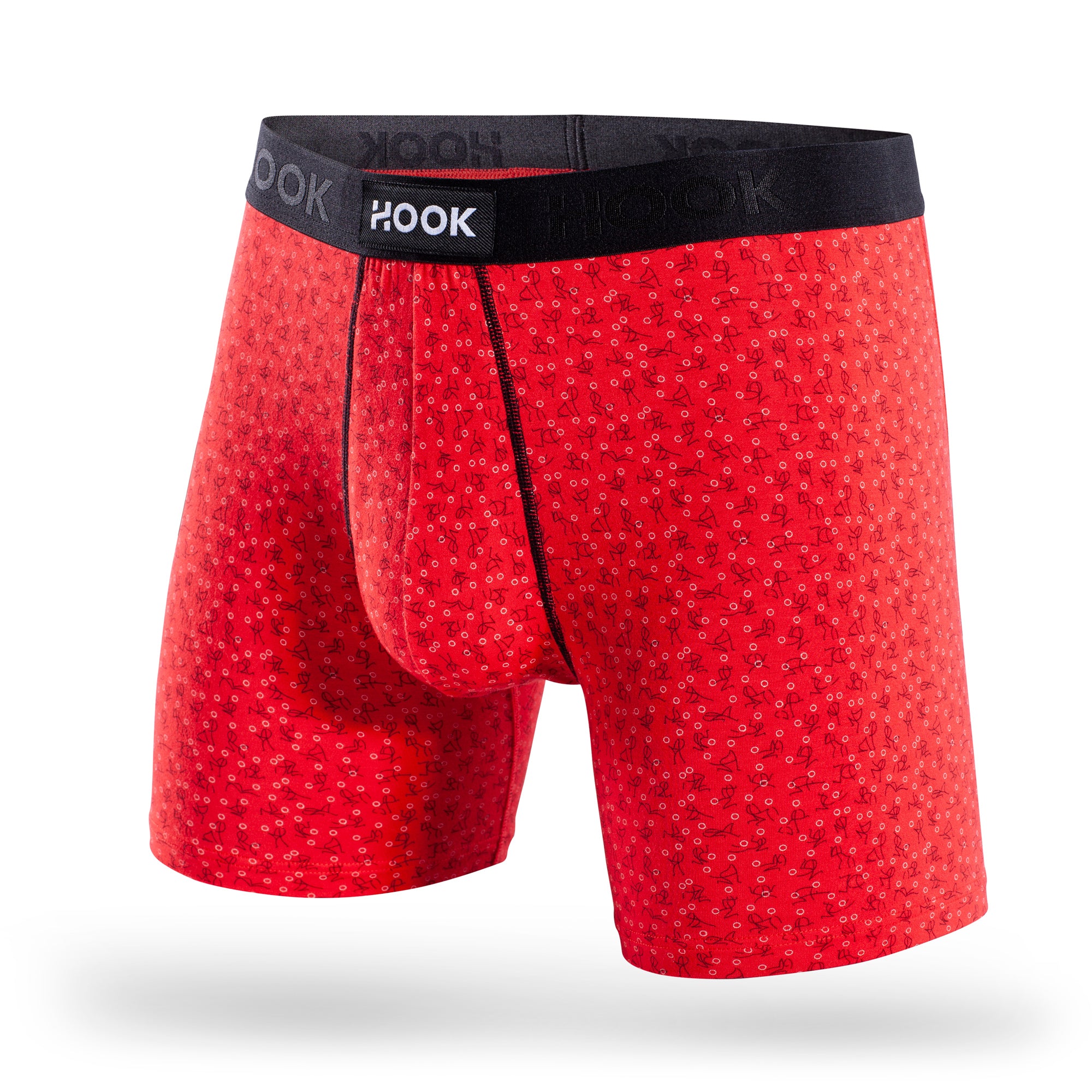 Boxer Hook Underwear Feel Kamasutra rouge