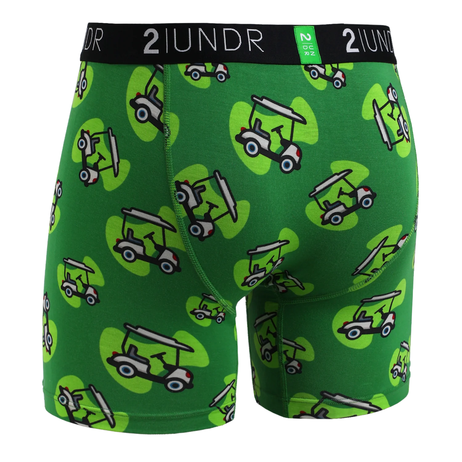 2Undr - Swing Shift Boxer Brief : Car Path Green