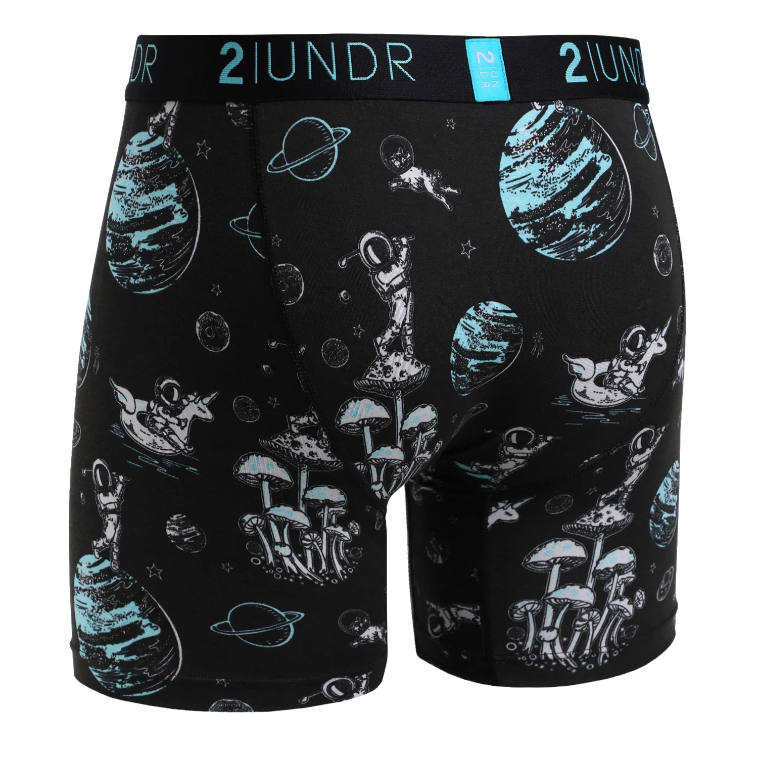 2Undr - Swing Shift Boxer Brief : Space Golf Black