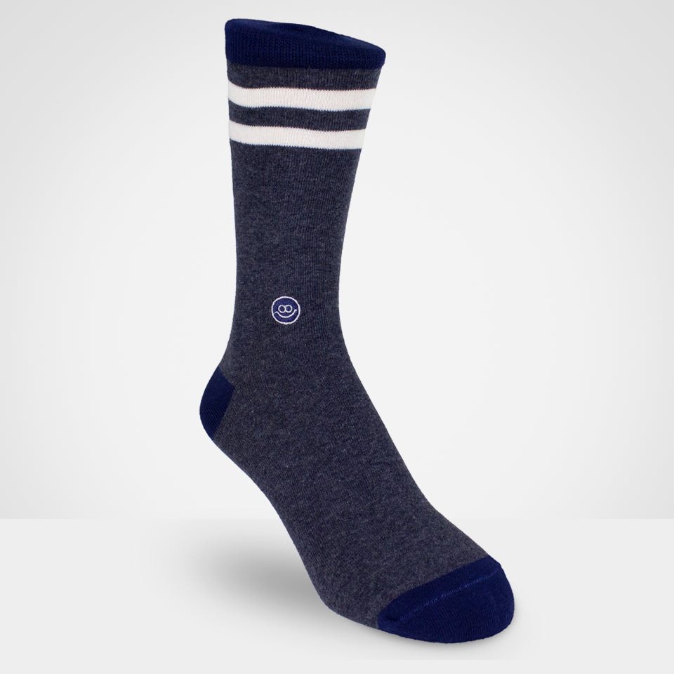 Hook - Crew Sock : Navy mixed