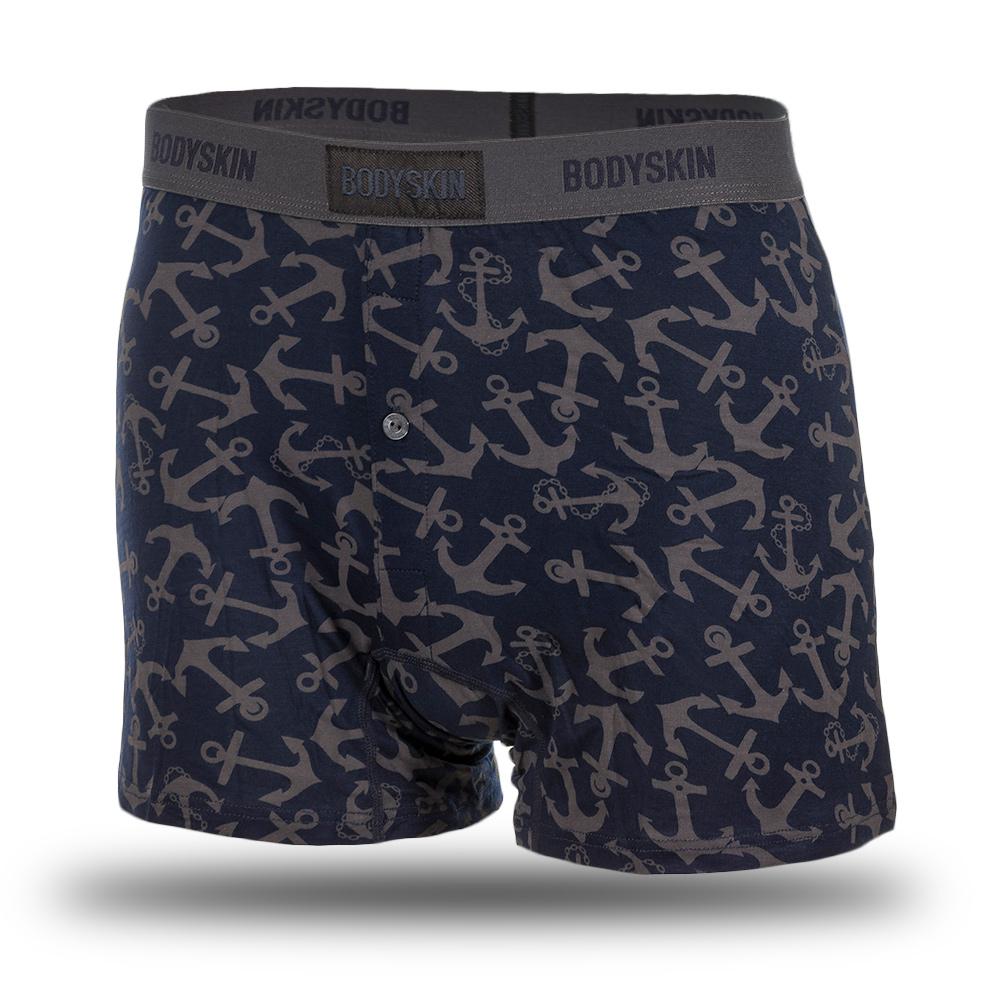 Boxer Bodyskin Lucky lousse bleu avec ancres
