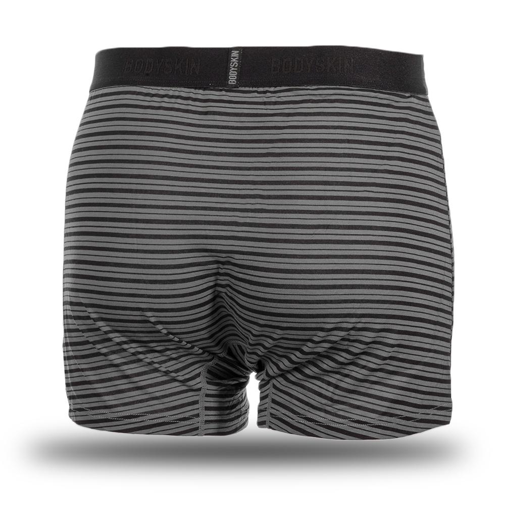 Bodyskin - Lucky Boxer Loose : Charcoal Striped