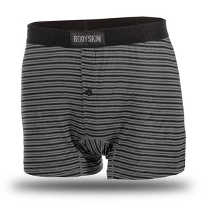 Bodyskin - Lucky Boxer Loose : Charcoal Striped