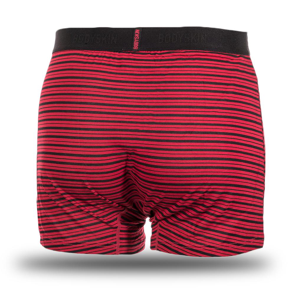 Boxer Bodyskin Lucky lousse ligné rouge