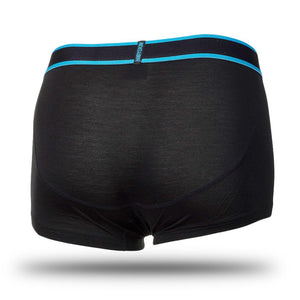 Boxer court Bodyskin Swag noir et turquoise