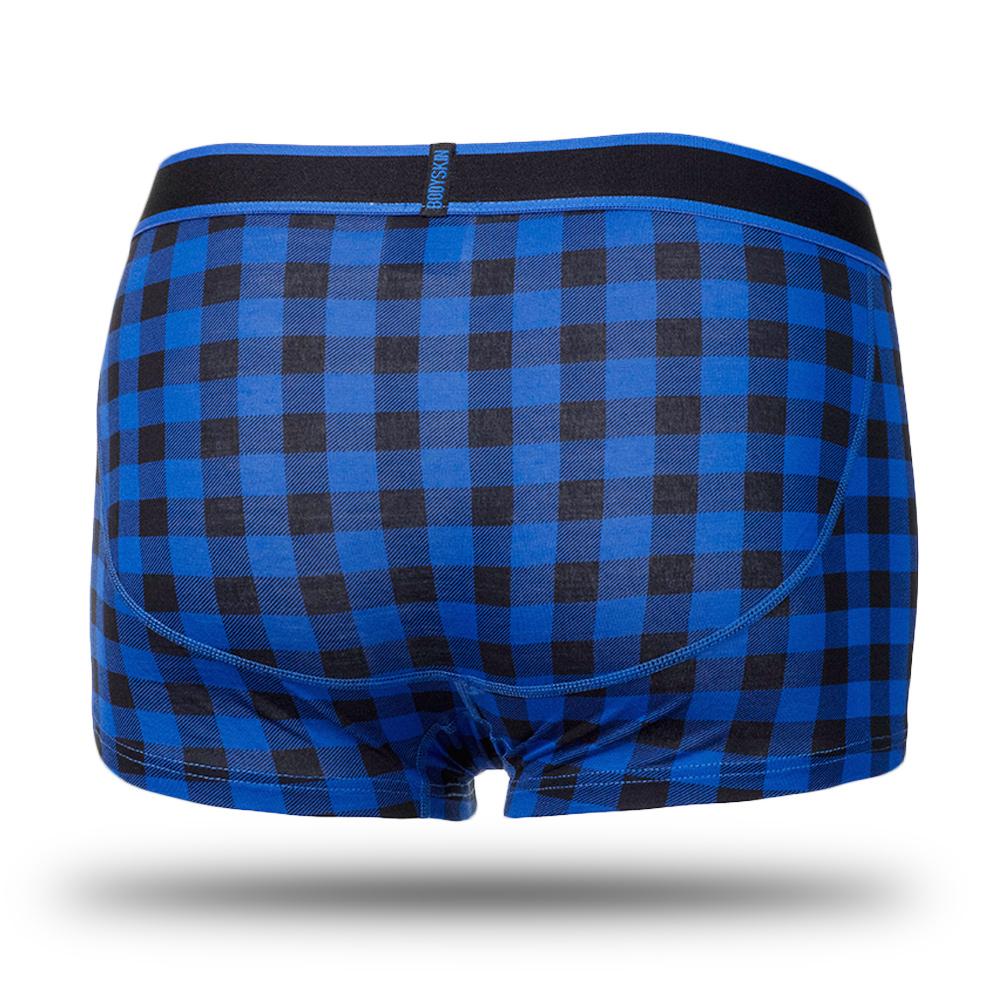 Boxer court Bodyskin Swag bleu carreauté