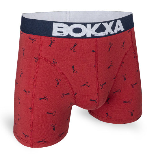Boxer court Bokxa Scissors rouge