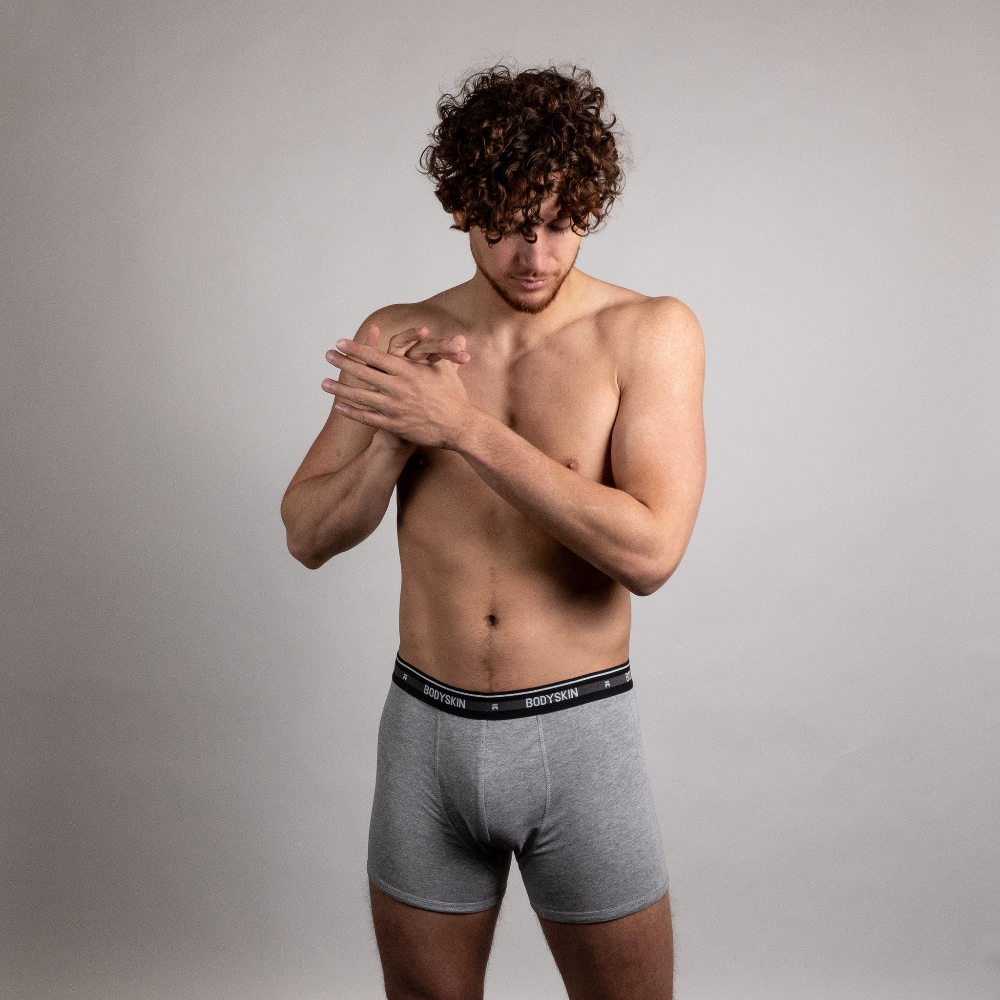 Boxer Bodyskin Basic Coton gris