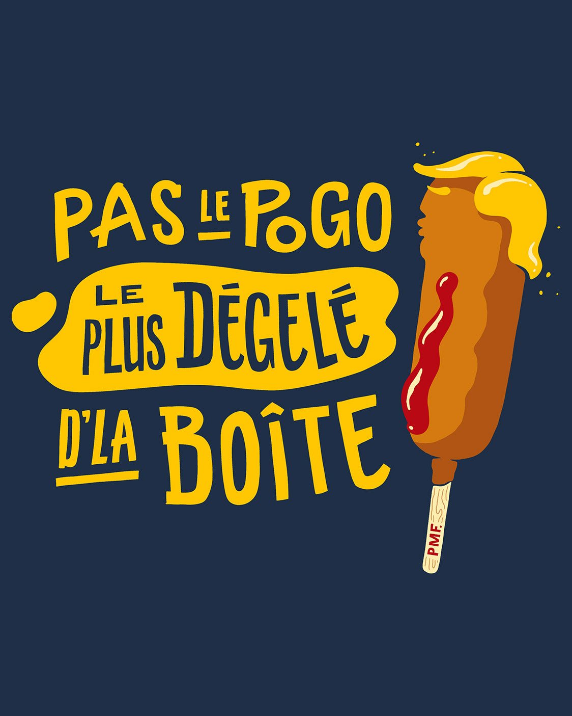 Phoque Apparel - T-Shirt : Navy “Pas le pogo le plus dégelé de la boîte“