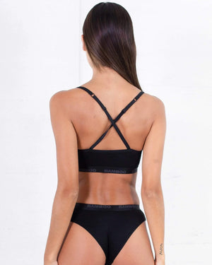 Bralette Haute Toned Bamboo Underwear Noire