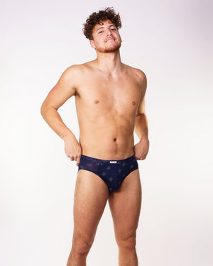 Slip Bodyskin bleu avec logos