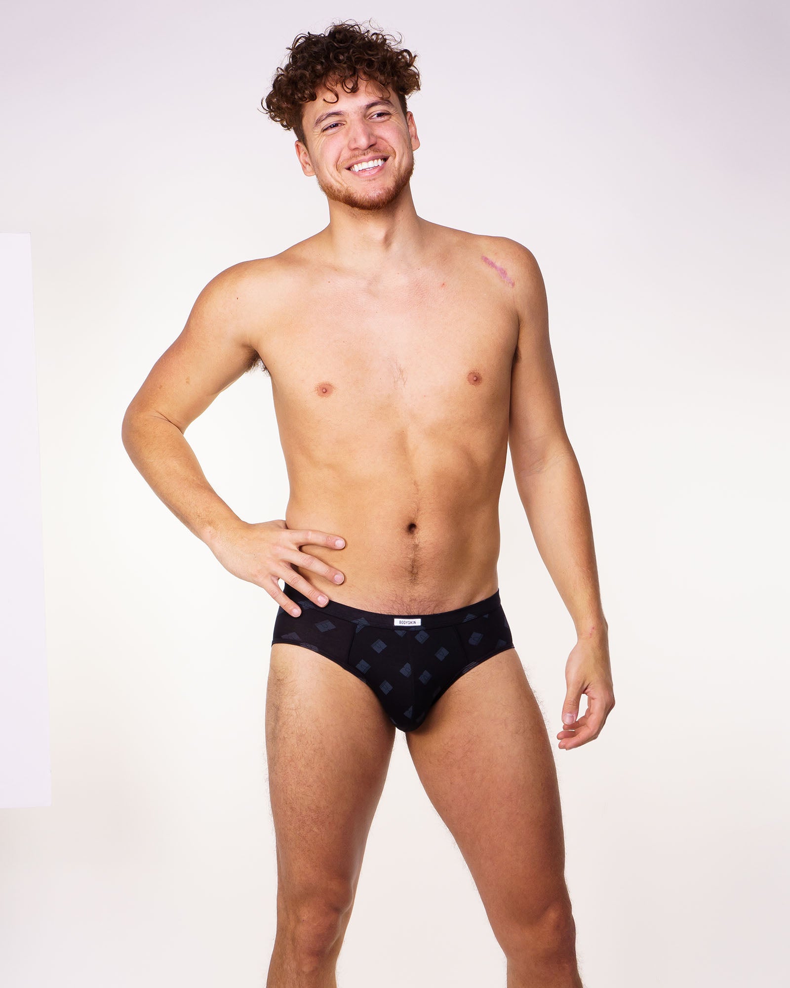 Slip Bodyskin noir avec logos