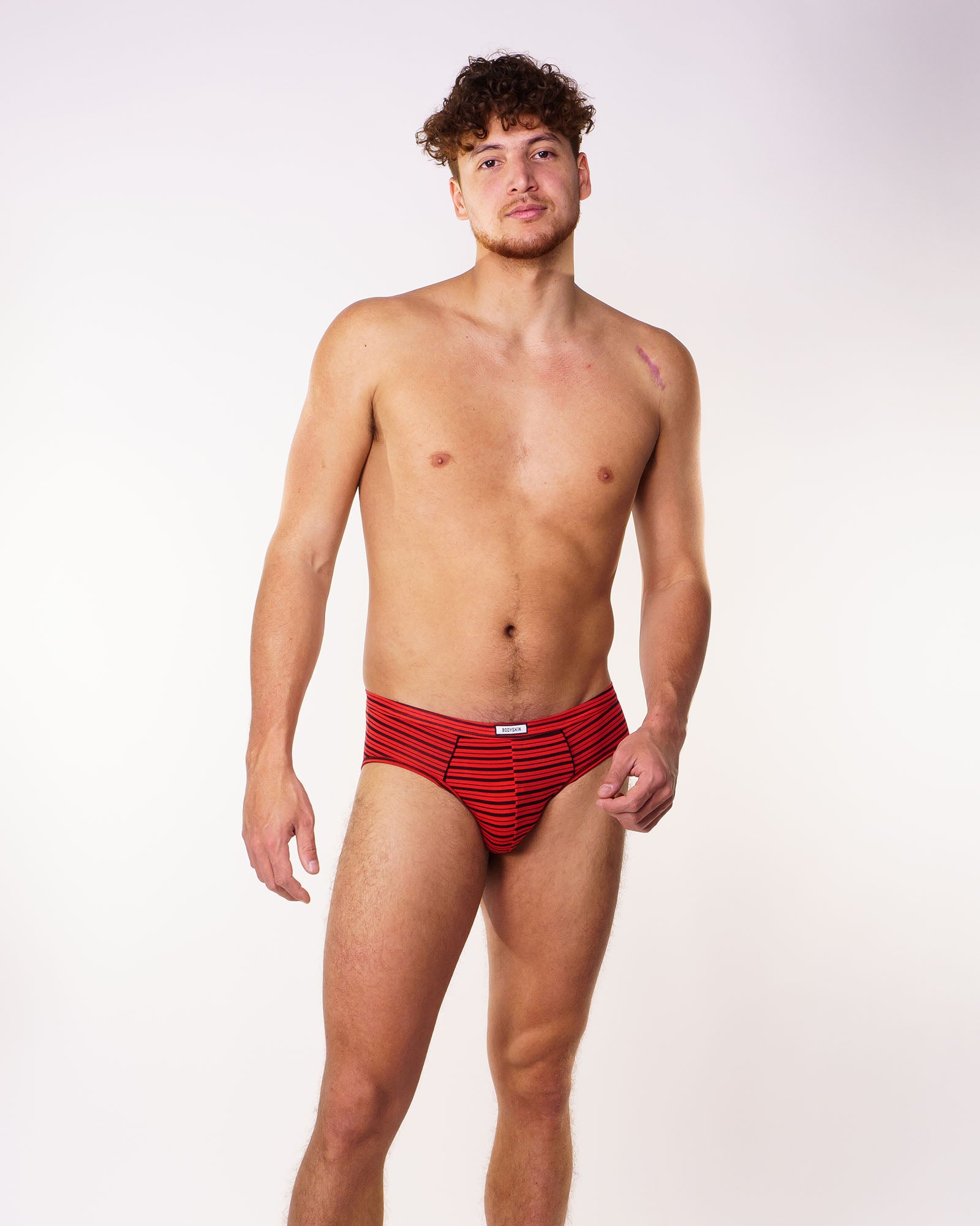 Red Bodyskin brief with lines