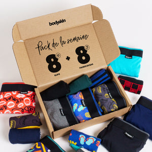 Bodyskin - Pack de la semaine: 8 slips et 8 paires de bas