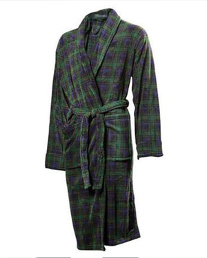 Robe de chambre Wanted à carreaux verte