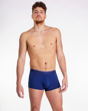 Boxer court Calvin Klein taille basse bleu marin