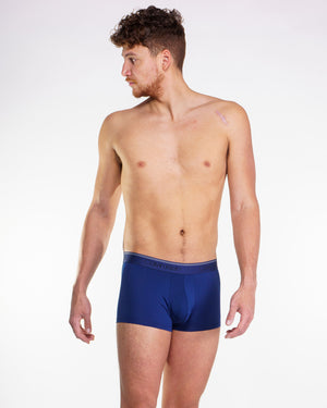 Boxer court Calvin Klein taille basse bleu marin