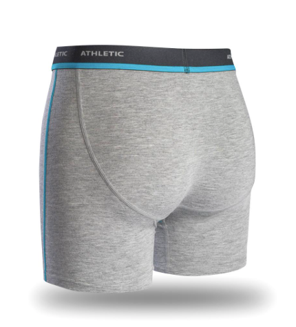 Boxer Nu Athlétique gris et turquoise