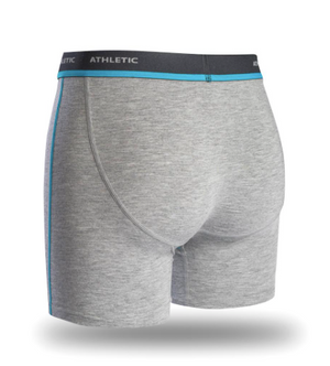 Boxer Nu Athlétique gris et turquoise