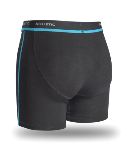 Boxer Nu Athlétique noir et turquoise