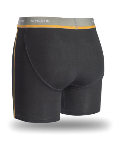 Boxer Nu Athlétique noir et orange