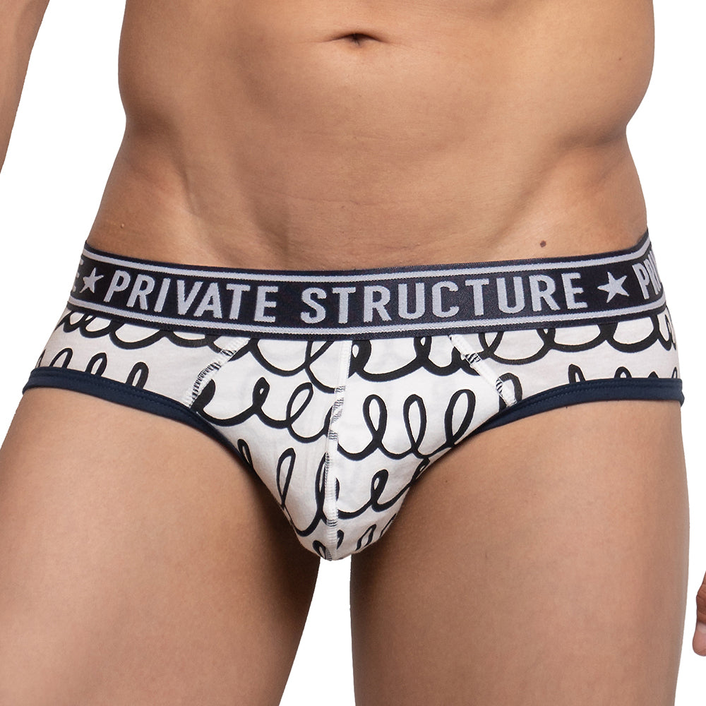 Slip Private Structure mini brief spiral white