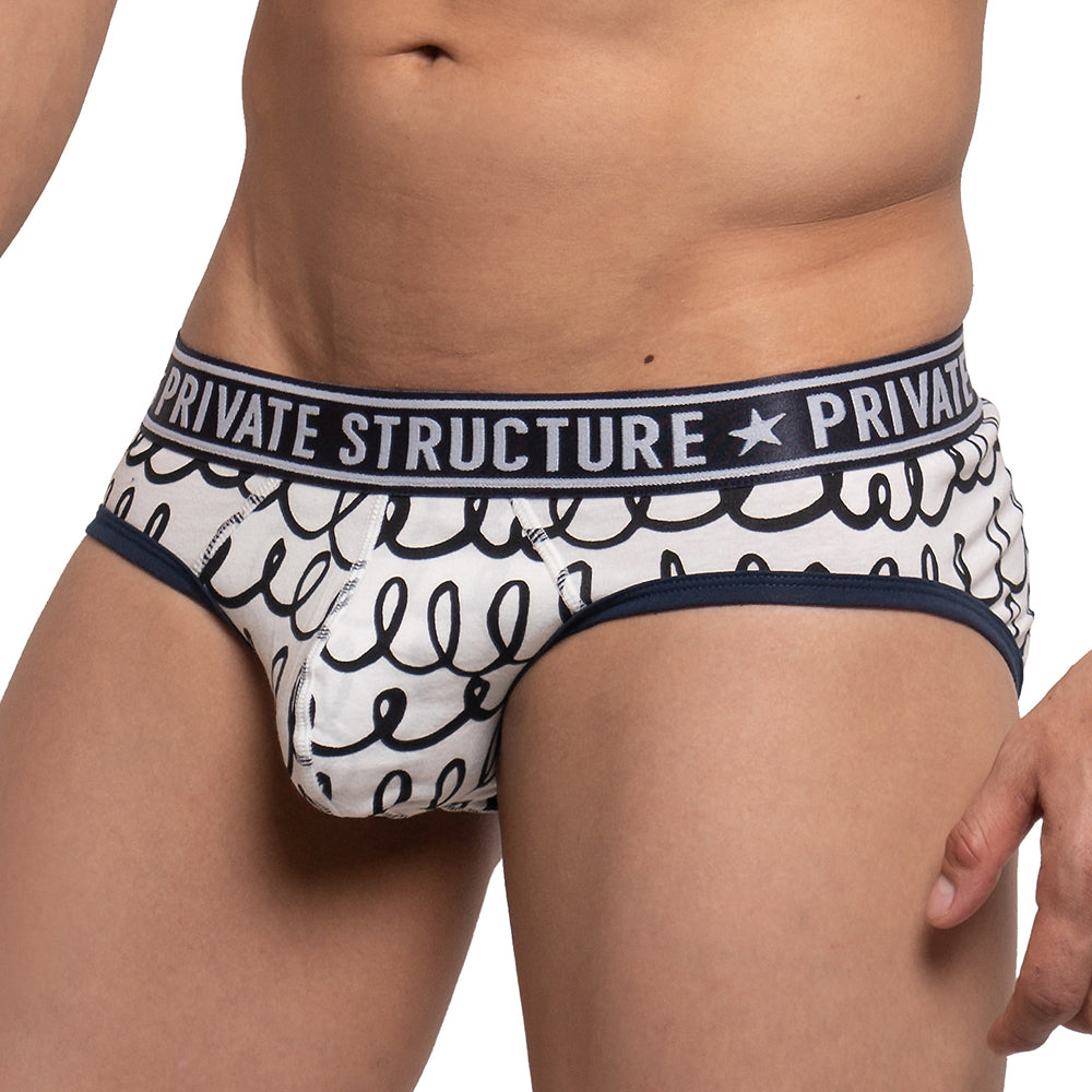 Slip Private Structure mini brief spiral white