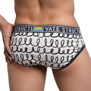 Slip Private Structure mini brief spiral white