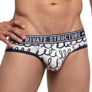 Slip Private Structure mini brief spiral white