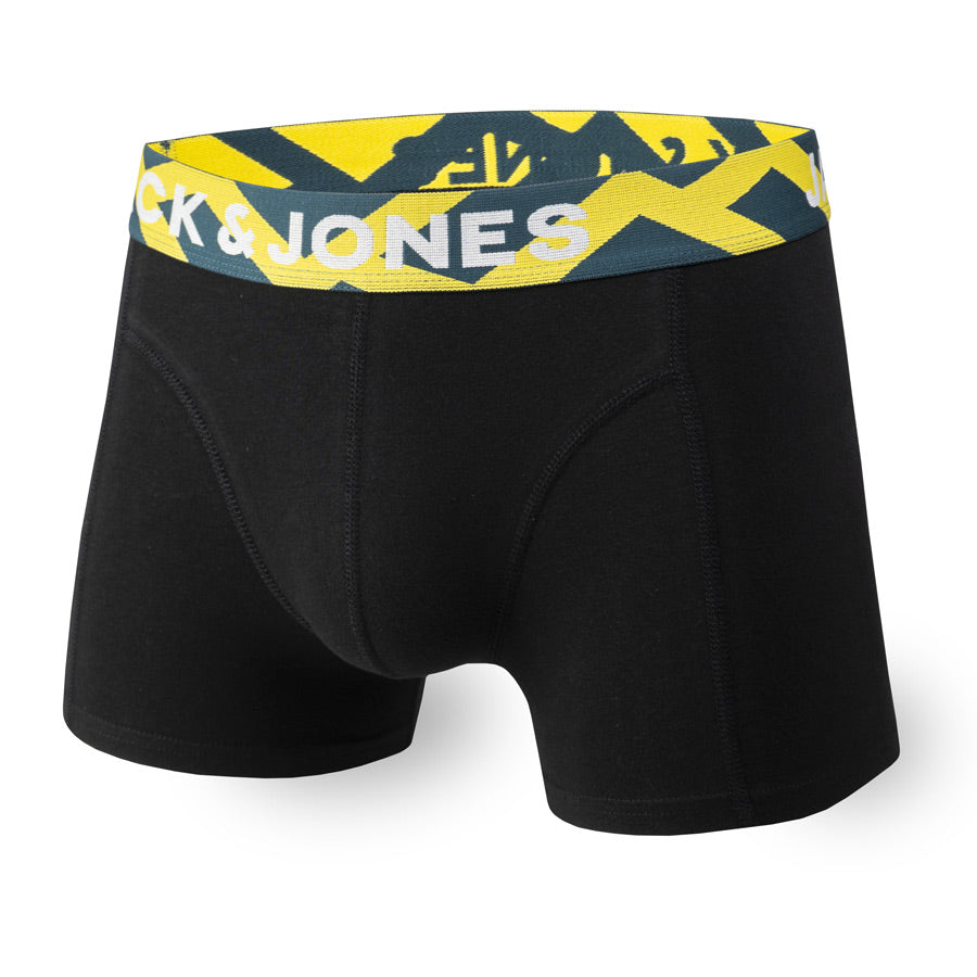 Boxer court Jack & Jones George noir et jaune