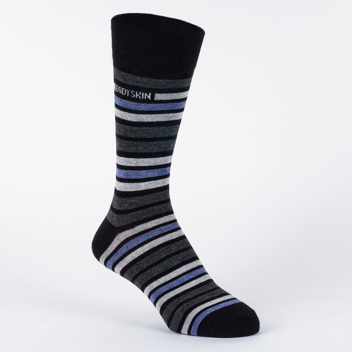 Indigo mixed stripes bamboo Bodyskin stockings – Mesbobettes