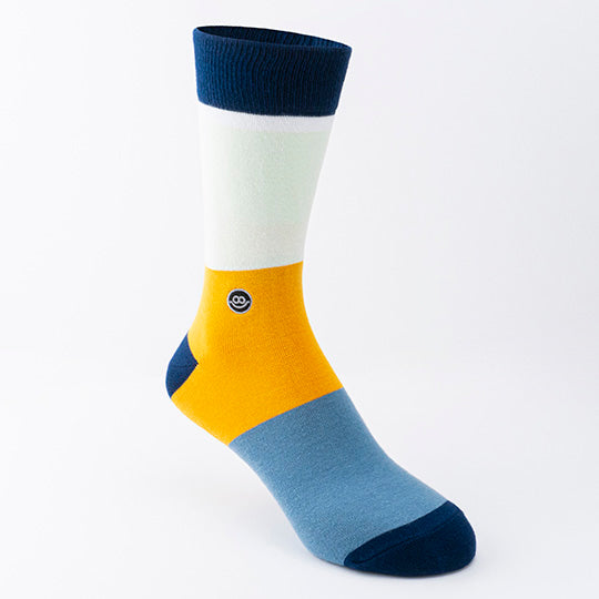 Hook Crew Sock - Yellow and blue