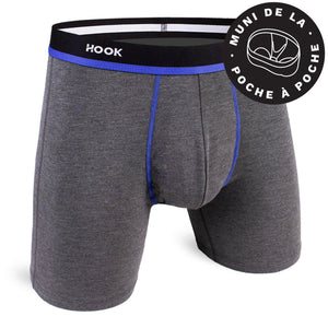 Boxer Feel : Solid Charcoal & Blue