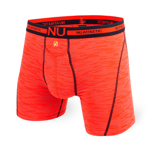 Athletic Naked Boxer Red Gray Lines