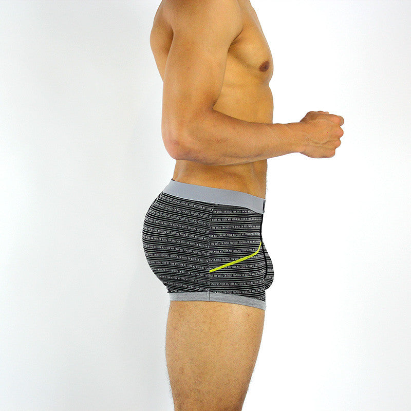 Boxer court Nu York noir avec motifs