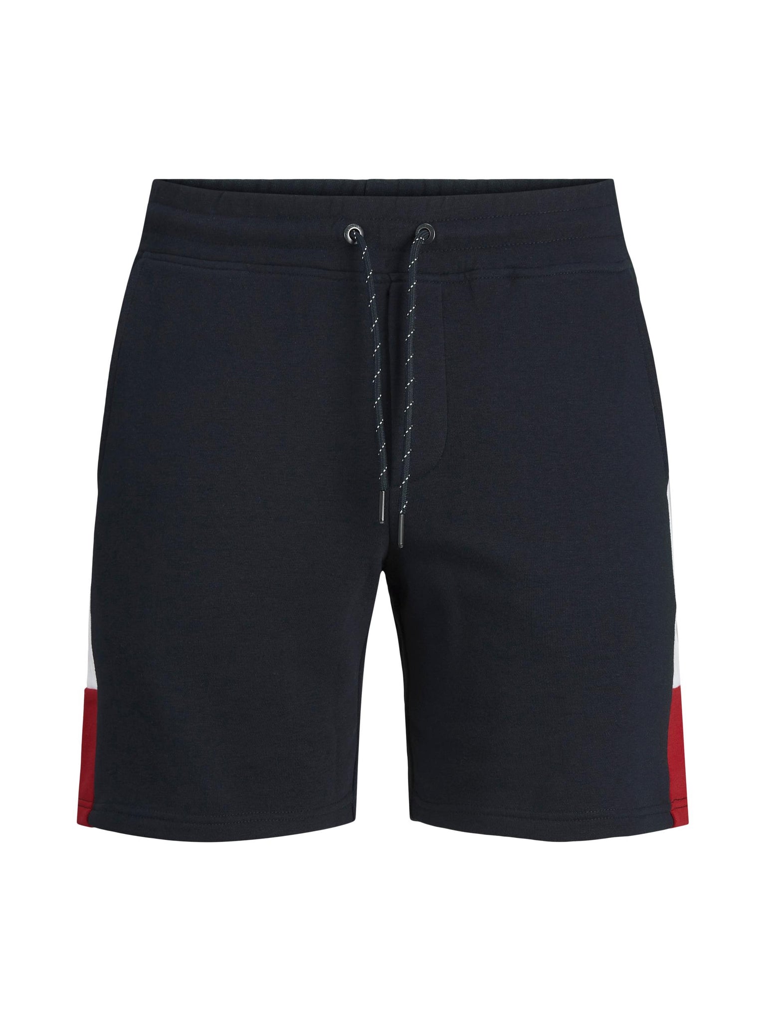 Jack &amp; Jones logo blocking navy hoodie shorts